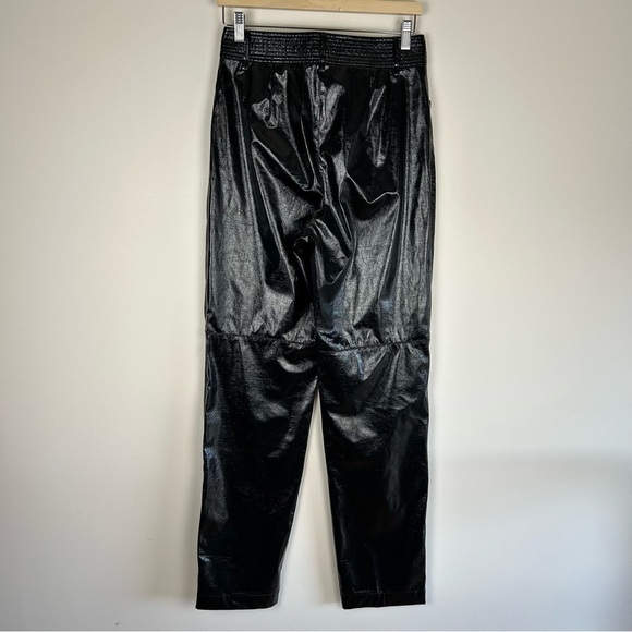 Wilfred Aritzia funk pant High-rise, glossy vinyl black pants size 8 - Picture 3 of 9